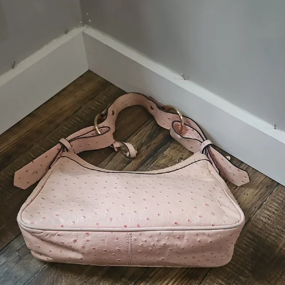 Dooney & Bourke Blush Pink Ostrich Leather Vintage Shoulder Bag - Picture 10 of 16